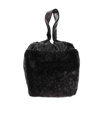 JIL SANDER JIL SANDER WRIST STRAP SMALL TOTE BAG