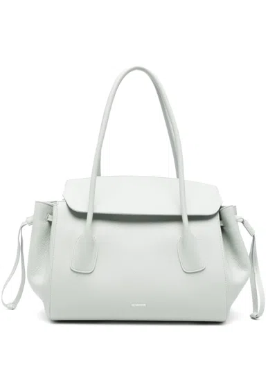 Jil Sander Leather Tote Bag In Green