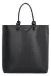 Jil Sander Leather Tote In Black