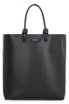 Jil Sander Leather Tote In Black