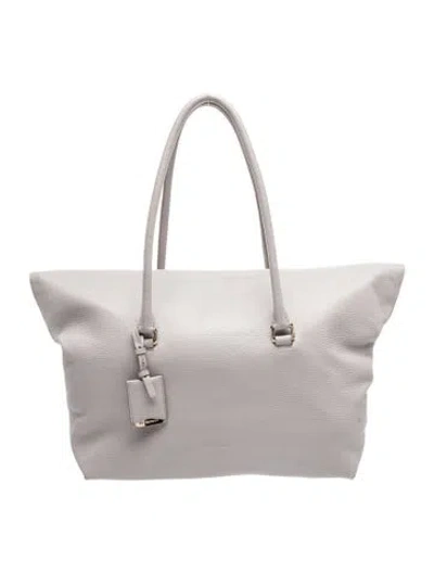 Pre-owned Jil Sander Leather Tote In Gray