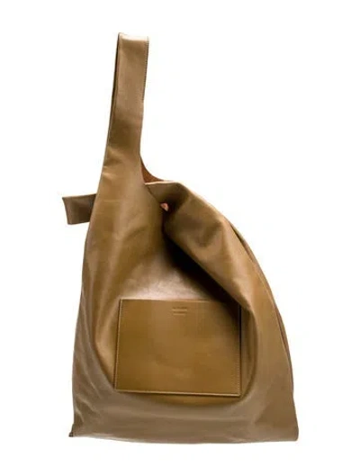 Pre-owned Jil Sander Leather Tote In Neutral