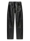 Jil Sander Leather Trousers In Black