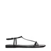 Jil Sander Women Black Sandals With Ankle Buckle Closure In Leather Woman In Black