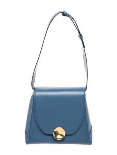 Pre-owned Jil Sander Leather Victor Shoulder Bag Small In Blue