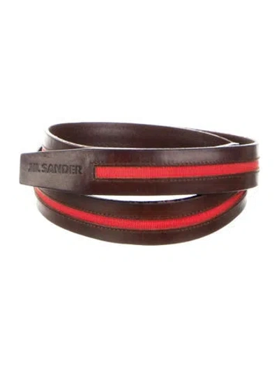 Pre-owned Jil Sander Leather Waist Belt In Brown