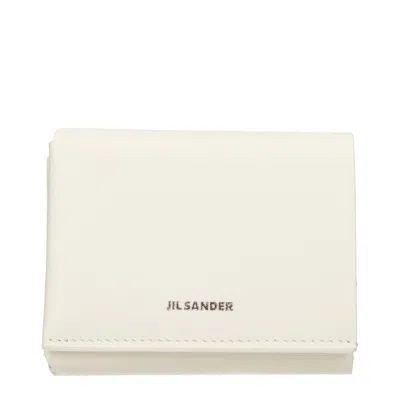 Jil Sander Leather Wallet In Beige