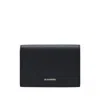 Jil Sander Bi-fold Logo-debossed Wallet In Black