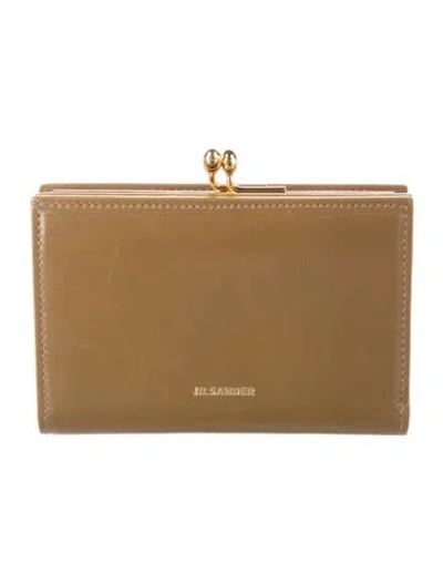 Pre-owned Jil Sander Leather Wallet In Neutral