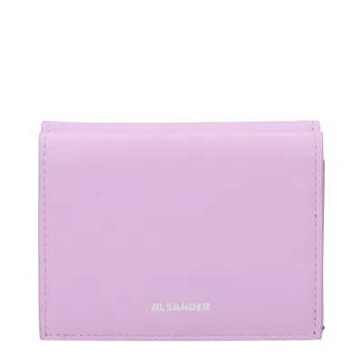 Jil Sander Leather Wallet In Pink