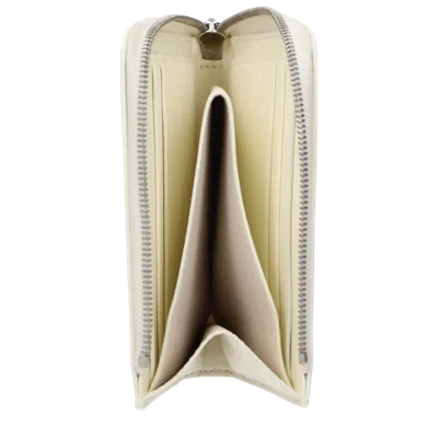Jil Sander Leather Wallet In White