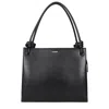 Jil Sander Smooth Leather Shoulder Bag In Black