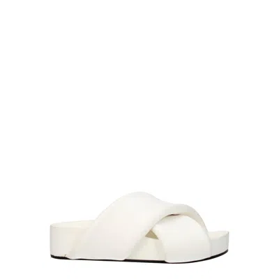Jil Sander Leather Women's Slipper In White