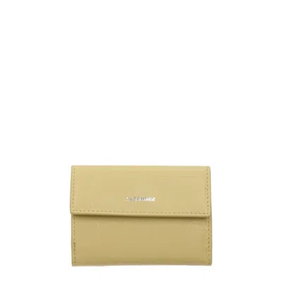 Jil Sander Leather Women's Wallet In Yellow