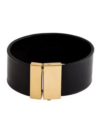 Pre-owned Jil Sander Leather Wrap Bracelet, 7.75" In White