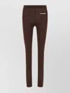 Jil Sander Leggings With Elastic Waistband And Seam Detailing In Brown
