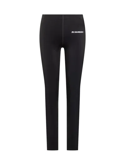 Jil Sander Leggings With Logo In Black