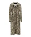Jil Sander Leopard-print Belted Single-breasted Coat In Brown