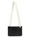 Jil Sander Lg Leather Link Bag In Black