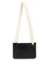 Jil Sander Lg Leather Link Bag In Black