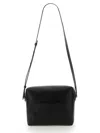 Jil Sander Black Leather Lid Bag With Adjustable Strap In Black