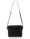 Jil Sander Black Leather Lid Bag With Adjustable Strap In Black