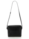Jil Sander Black Leather Lid Bag With Adjustable Strap In Black