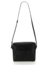 Jil Sander Black Leather Lid Bag With Adjustable Strap In Black