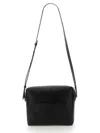Jil Sander Black Leather Lid Bag With Adjustable Strap In Black