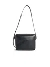 Jil Sander Black Leather Lid Bag With Adjustable Strap In Black