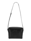 Jil Sander Black Leather Lid Bag With Adjustable Strap In Black