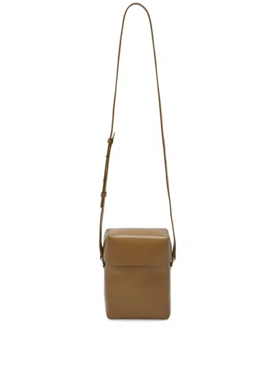 Jil Sander Small Leather Crossbody Bag In Brown