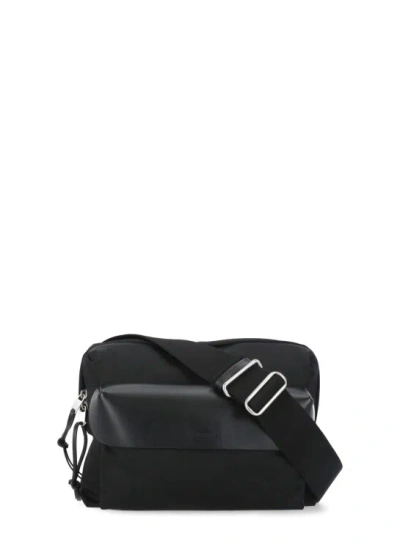 Jil Sander Lid Messenger Shoulder Bag In Black
