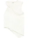 Jil Sander Light Beige Asymmetric Top With A Knot In Beige