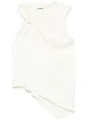 Jil Sander Light Beige Asymmetric Top With A Knot In Beige