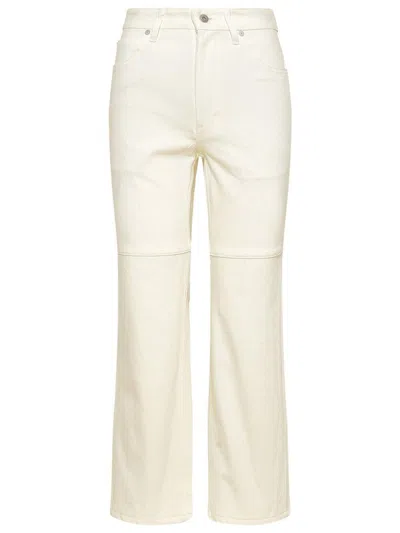 JIL SANDER JIL SANDER LIGHT BEIGE COTTON DENIM JEANS