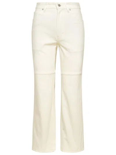 JIL SANDER JIL SANDER LIGHT BEIGE COTTON DENIM JEANS