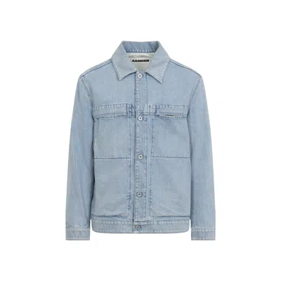 Jil Sander Light Blue Cotton Jacket