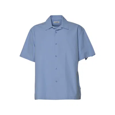 Jil Sander Light Blue Cotton Short-sleeve Shirt