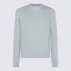 Jil Sander Man Sweater Light Green Size 40 Wool In Blue