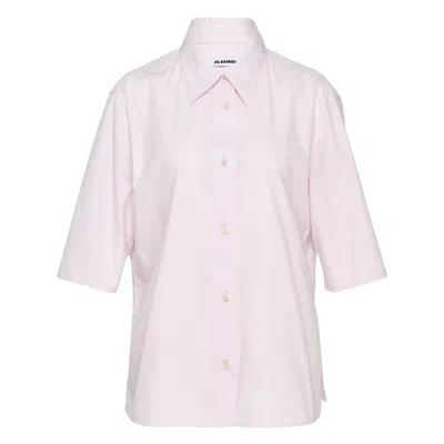 Jil Sander Light Cotton Poplin Shirt In Pink
