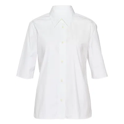 Jil Sander Light Cotton Poplin Shirt In White