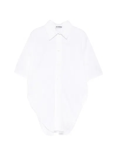 Jil Sander Light Cotton Poplin Shirt In White