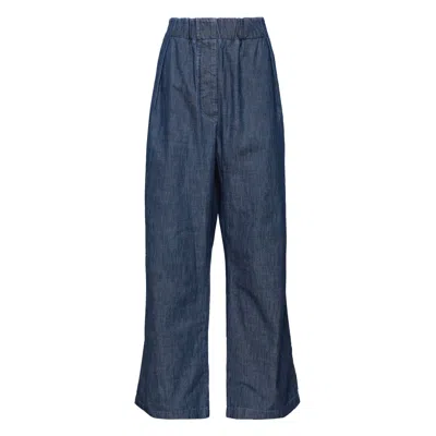 Jil Sander Light Cotton Trousers In Blue