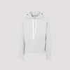 Jil Sander Minimalist Light Grey Cashmere-cotton Hoodie In Light Grey