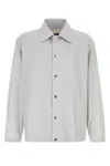 Jil Sander Cotton Windbreaker With Point Collar And Front Pockets In Gray