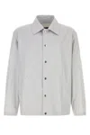 Jil Sander Light Grey Cotton Windbreaker In Gray