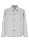 Jil Sander Light Grey Cotton Windbreaker In Gray