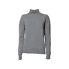 Jil Sander Light Grey High Turtleneck Sweater In Gray