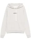 Jil Sander Light Grey Hoodie Sweatshirt With Drawstring